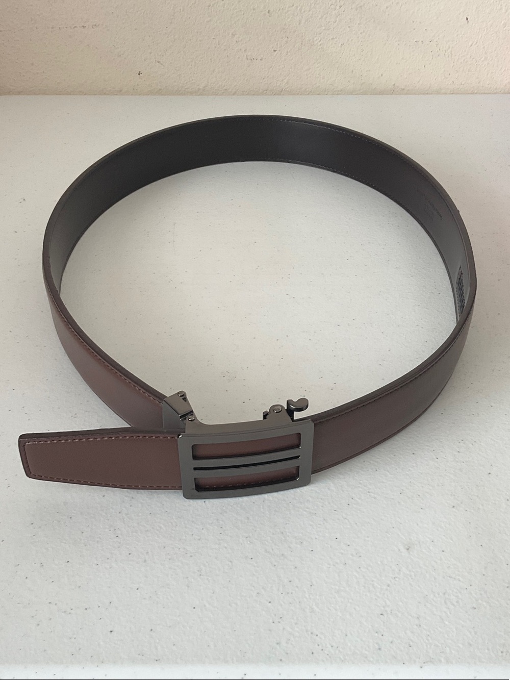 Kore Essentials Leather Gun Belt Buckle Concealment with Gunmetal Plaque Buckle